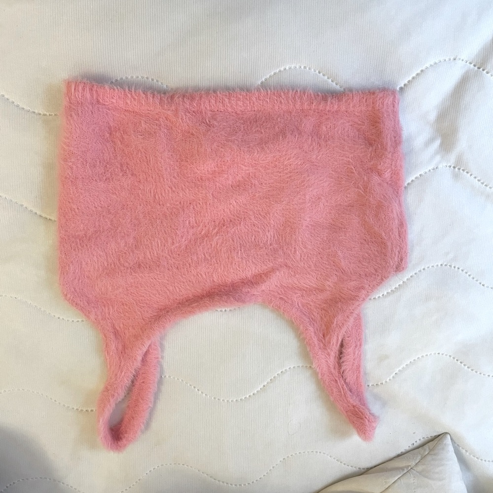 Adika pink fuzzy top
